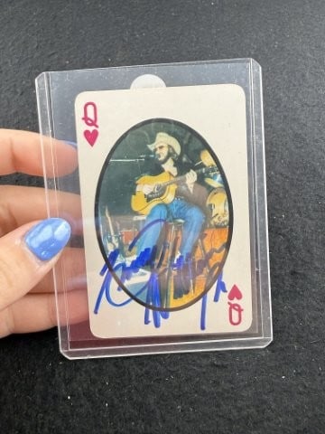 Hank Williams Jr. Hand Signed Authentic Autograph: KEY WORDS: INDIAN ARTIFACT ARTIFACTS ARROWHEAD ARROWHEADS NATIVE AMERICAN MISSISSIPPIAN QUAPAW CADDO POTTERY COINS MORGAN DOLLAR PEACE DOLLAR SILVER COINS. All coins have been Sigma tested for authent