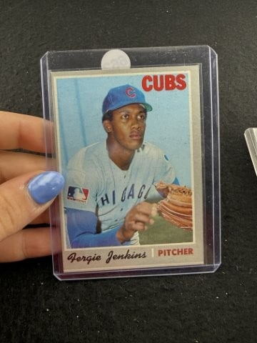 1970 Topps Fergie Jenkins Baseball Card: KEY WORDS: INDIAN ARTIFACT ARTIFACTS ARROWHEAD ARROWHEADS NATIVE AMERICAN MISSISSIPPIAN QUAPAW CADDO POTTERY COINS MORGAN DOLLAR PEACE DOLLAR SILVER COINS. All coins have been Sigma tested for