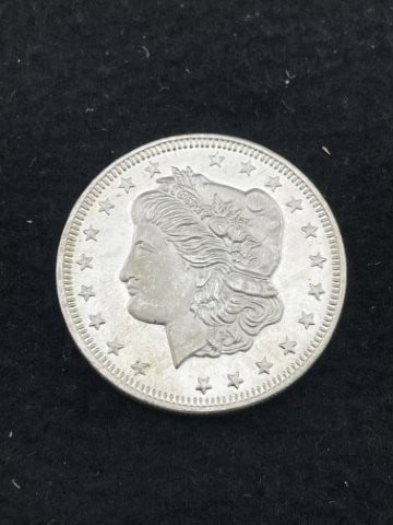 1 Ounce .999 Fine Silver Round Coin: KEY WORDS: INDIAN ARTIFACT ARTIFACTS ARROWHEAD ARROWHEADS NATIVE AMERICAN MISSISSIPPIAN QUAPAW CADDO POTTERY COINS MORGAN DOLLAR PEACE DOLLAR SILVER COINS. All coins have been Sigma tested for