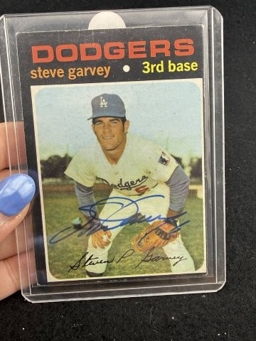 Steve Garvey Hand Signed Authentic Autograph: KEY WORDS: INDIAN ARTIFACT ARTIFACTS ARROWHEAD ARROWHEADS NATIVE AMERICAN MISSISSIPPIAN QUAPAW CADDO POTTERY COINS MORGAN DOLLAR PEACE DOLLAR SILVER COINS. All coins have been Sigma tested for authent