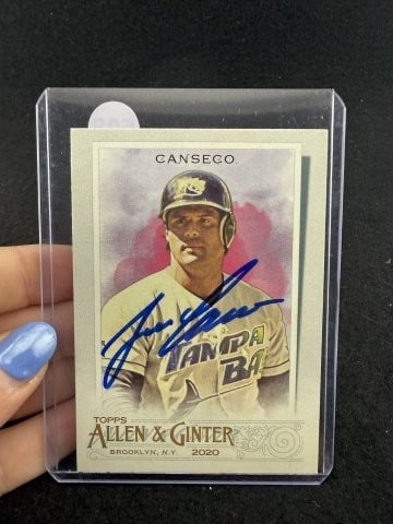 Jose Canseco Hand Signed Authentic Autograph: KEY WORDS: INDIAN ARTIFACT ARTIFACTS ARROWHEAD ARROWHEADS NATIVE AMERICAN MISSISSIPPIAN QUAPAW CADDO POTTERY COINS MORGAN DOLLAR PEACE DOLLAR SILVER COINS. All coins have been Sigma tested for authent