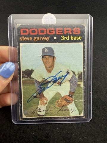 Steve Garvey Hand Signed Authentic Autograph: KEY WORDS: INDIAN ARTIFACT ARTIFACTS ARROWHEAD ARROWHEADS NATIVE AMERICAN MISSISSIPPIAN QUAPAW CADDO POTTERY COINS MORGAN DOLLAR PEACE DOLLAR SILVER COINS. All coins have been Sigma tested for