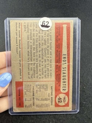 Enos Slaughter Baseball Card - 2