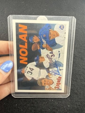 Nolan Ryan Hand Signed Authentic Autograph: KEY WORDS: INDIAN ARTIFACT ARTIFACTS ARROWHEAD ARROWHEADS NATIVE AMERICAN MISSISSIPPIAN QUAPAW CADDO POTTERY COINS MORGAN DOLLAR PEACE DOLLAR SILVER COINS. All coins have been Sigma tested for