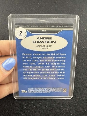 Andre Dawson Hand Signed Authentic Autograph - 2