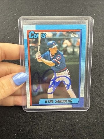 Ryne Sandberg Hand Signed Authentic Autograph: KEY WORDS: INDIAN ARTIFACT ARTIFACTS ARROWHEAD ARROWHEADS NATIVE AMERICAN MISSISSIPPIAN QUAPAW CADDO POTTERY COINS MORGAN DOLLAR PEACE DOLLAR SILVER COINS. All coins have been Sigma tested for authent