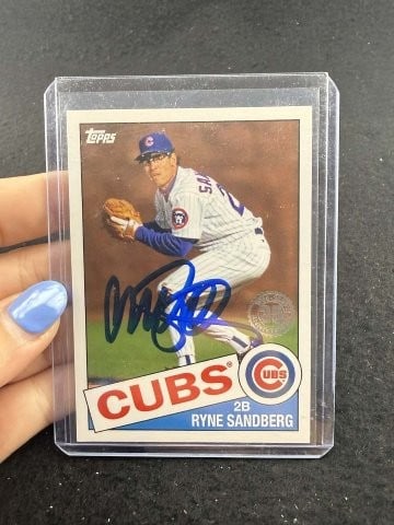 Ryne Sandberg Hand Signed Authentic Autograph: KEY WORDS: INDIAN ARTIFACT ARTIFACTS ARROWHEAD ARROWHEADS NATIVE AMERICAN MISSISSIPPIAN QUAPAW CADDO POTTERY COINS MORGAN DOLLAR PEACE DOLLAR SILVER COINS. All coins have been Sigma tested for authent