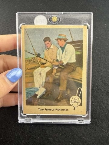 1959 Fleer Ted Williams Baseball Card: KEY WORDS: INDIAN ARTIFACT ARTIFACTS ARROWHEAD ARROWHEADS NATIVE AMERICAN MISSISSIPPIAN QUAPAW CADDO POTTERY COINS MORGAN DOLLAR PEACE DOLLAR SILVER COINS. All coins have been Sigma tested for authent