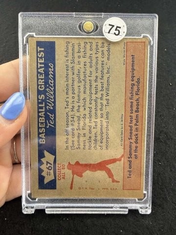 1959 Fleer Ted Williams Baseball Card - 2