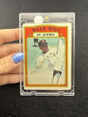 1972 Topps Willie Mays Baseball Card: KEY WORDS: INDIAN ARTIFACT ARTIFACTS ARROWHEAD ARROWHEADS NATIVE AMERICAN MISSISSIPPIAN QUAPAW CADDO POTTERY COINS MORGAN DOLLAR PEACE DOLLAR SILVER COINS. All coins have been Sigma tested for