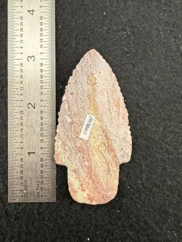 Turkeytail Indian Artifact Arrowhead: KEY WORDS: INDIAN ARTIFACT ARTIFACTS ARROWHEAD ARROWHEADS NATIVE AMERICAN MISSISSIPPIAN QUAPAW CADDO POTTERY COINS MORGAN DOLLAR PEACE DOLLAR SILVER COINS. All coins have been Sigma tested for