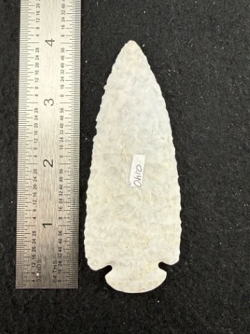 Dovetail Indian Artifact Arrowhead: KEY WORDS: INDIAN ARTIFACT ARTIFACTS ARROWHEAD ARROWHEADS NATIVE AMERICAN MISSISSIPPIAN QUAPAW CADDO POTTERY COINS MORGAN DOLLAR PEACE DOLLAR SILVER COINS. All coins have been Sigma tested for