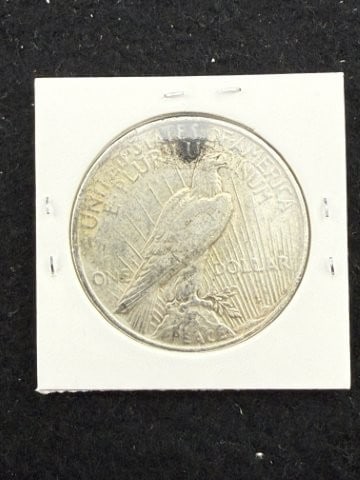 1922 Peace Silver Dollar Coin - 2