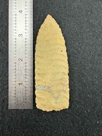 Caddo Blade Indian Artifact Arrowhead: KEY WORDS: INDIAN ARTIFACT ARTIFACTS ARROWHEAD ARROWHEADS NATIVE AMERICAN MISSISSIPPIAN QUAPAW CADDO POTTERY COINS MORGAN DOLLAR PEACE DOLLAR SILVER COINS. All coins have been Sigma tested for