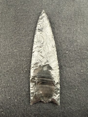 Obsidian Clovis Indian Artifact Arrowhead - 2
