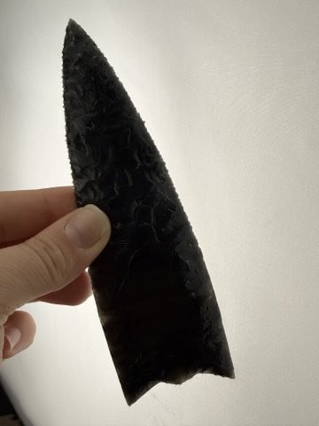 Obsidian Clovis Indian Artifact Arrowhead - 4