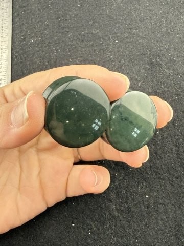 Jade Ear Spools Indian Artifact Arrowhead - 2