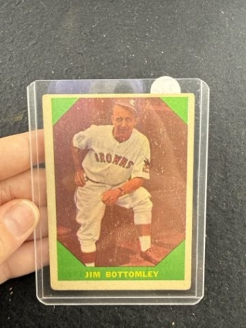 Jim Bottomley Baseball Card: KEY WORDS: INDIAN ARTIFACT ARTIFACTS ARROWHEAD ARROWHEADS NATIVE AMERICAN MISSISSIPPIAN QUAPAW CADDO POTTERY COINS MORGAN DOLLAR PEACE DOLLAR SILVER COINS. All coins have been Sigma tested for