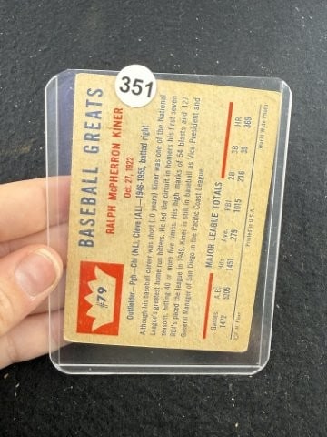 Ralph Kiner Baseball Card - 2