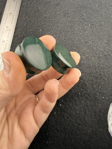Jade Ear Spools Indian Artifact Arrowhead - 4