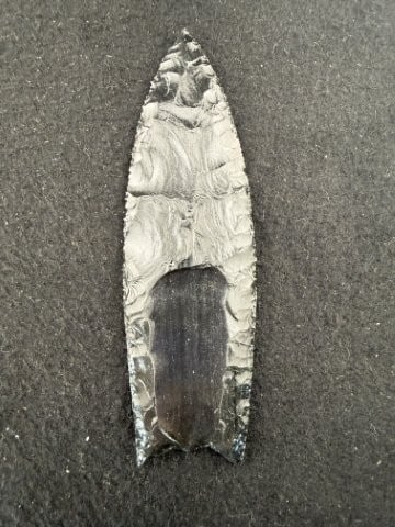 Obsidian Clovis Indian Artifact Arrowhead - 2
