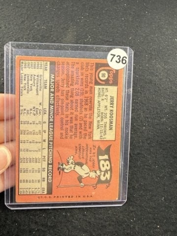 Jerry Koosman Hand Signed Authentic Autograph - 2