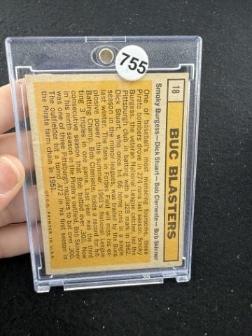 1963 Topps Buc Blasters Baseball Card - 2