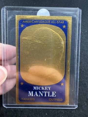 1965 Topps Mickey Mantle Baseball Card: KEY WORDS: INDIAN ARTIFACT ARTIFACTS ARROWHEAD ARROWHEADS NATIVE AMERICAN MISSISSIPPIAN QUAPAW CADDO POTTERY COINS MORGAN DOLLAR PEACE DOLLAR SILVER COINS. All coins have been Sigma tested for