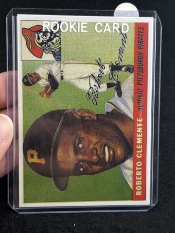 Re-Print Roberto Clemete Rookie Card Re-Print: KEY WORDS: INDIAN ARTIFACT ARTIFACTS ARROWHEAD ARROWHEADS NATIVE AMERICAN MISSISSIPPIAN QUAPAW CADDO POTTERY COINS MORGAN DOLLAR PEACE DOLLAR SILVER COINS. All coins have been Sigma tested for authent