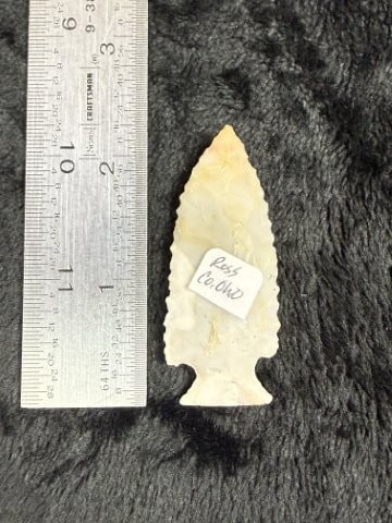Stemmed Point from Ross County, Ohio Indian Artifact Arrowhead: KEY WORDS: INDIAN ARTIFACT ARTIFACTS ARROWHEAD ARROWHEADS NATIVE AMERICAN MISSISSIPPIAN QUAPAW CADDO POTTERY COINS MORGAN DOLLAR PEACE DOLLAR SILVER COINS. All coins have been Sigma tested for