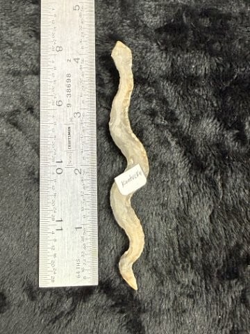 Flint Snake Effigy from Kentucky Indian Artifact Arrowhead (1 of 3)