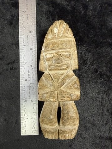 Mayan Figurine: KEY WORDS: INDIAN ARTIFACT ARTIFACTS ARROWHEAD ARROWHEADS NATIVE AMERICAN MISSISSIPPIAN QUAPAW CADDO POTTERY COINS MORGAN DOLLAR PEACE DOLLAR SILVER COINS. All coins have been Sigma tested for
