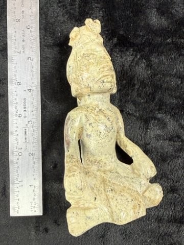 Mayan Figurine: KEY WORDS: INDIAN ARTIFACT ARTIFACTS ARROWHEAD ARROWHEADS NATIVE AMERICAN MISSISSIPPIAN QUAPAW CADDO POTTERY COINS MORGAN DOLLAR PEACE DOLLAR SILVER COINS. All coins have been Sigma tested for