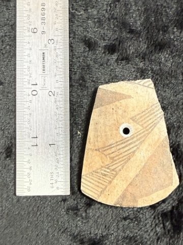 Pottery Pendant Indian Artifact Arrowhead: KEY WORDS: INDIAN ARTIFACT ARTIFACTS ARROWHEAD ARROWHEADS NATIVE AMERICAN MISSISSIPPIAN QUAPAW CADDO POTTERY COINS MORGAN DOLLAR PEACE DOLLAR SILVER COINS. All coins have been Sigma tested for