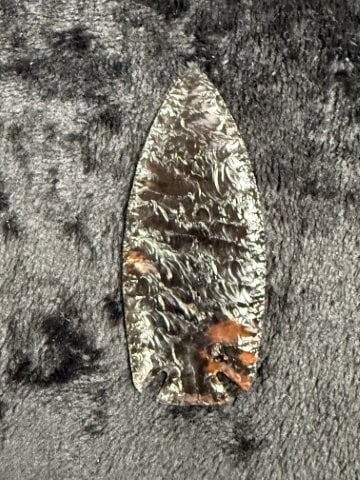 Obsidian Spear Point Indian Artifact Arrowhead - 2