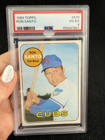 1969 Topps Ron Santo Baseball Card: KEY WORDS: INDIAN ARTIFACT ARTIFACTS ARROWHEAD ARROWHEADS NATIVE AMERICAN MISSISSIPPIAN QUAPAW CADDO POTTERY COINS MORGAN DOLLAR PEACE DOLLAR SILVER COINS. All coins have been Sigma tested for authent