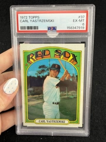 1972 Topps Carl Yastrzemski Baseball Card: KEY WORDS: INDIAN ARTIFACT ARTIFACTS ARROWHEAD ARROWHEADS NATIVE AMERICAN MISSISSIPPIAN QUAPAW CADDO POTTERY COINS MORGAN DOLLAR PEACE DOLLAR SILVER COINS. All coins have been Sigma tested for authent