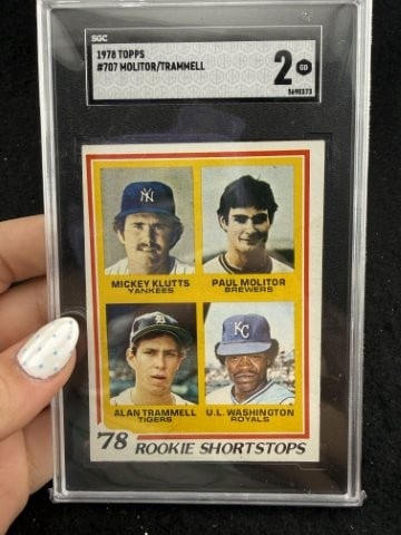 1978 Topps Paul Molitor Allen Trammel Baseball Card: KEY WORDS: INDIAN ARTIFACT ARTIFACTS ARROWHEAD ARROWHEADS NATIVE AMERICAN MISSISSIPPIAN QUAPAW CADDO POTTERY COINS MORGAN DOLLAR PEACE DOLLAR SILVER COINS. All coins have been Sigma tested for
