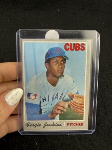 1970 Topps Fergie Jenkins Baseball Card: KEY WORDS: INDIAN ARTIFACT ARTIFACTS ARROWHEAD ARROWHEADS NATIVE AMERICAN MISSISSIPPIAN QUAPAW CADDO POTTERY COINS MORGAN DOLLAR PEACE DOLLAR SILVER COINS. All coins have been Sigma tested for authent