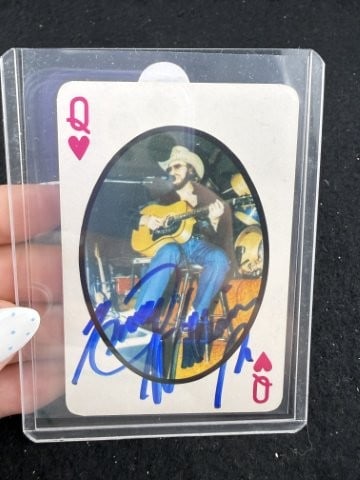 Hank Williams Jr. Hand Signed Authentic Autograph: KEY WORDS: INDIAN ARTIFACT ARTIFACTS ARROWHEAD ARROWHEADS NATIVE AMERICAN MISSISSIPPIAN QUAPAW CADDO POTTERY COINS MORGAN DOLLAR PEACE DOLLAR SILVER COINS. All coins have been Sigma tested for authent