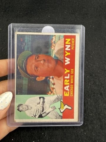 1960 Topps Early Wynn Baseball Card: KEY WORDS: INDIAN ARTIFACT ARTIFACTS ARROWHEAD ARROWHEADS NATIVE AMERICAN MISSISSIPPIAN QUAPAW CADDO POTTERY COINS MORGAN DOLLAR PEACE DOLLAR SILVER COINS. All coins have been Sigma tested for authent