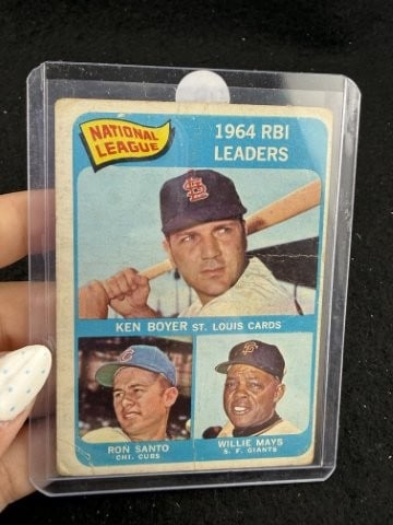 1965 Topps Willie Mays Baseball Card: KEY WORDS: INDIAN ARTIFACT ARTIFACTS ARROWHEAD ARROWHEADS NATIVE AMERICAN MISSISSIPPIAN QUAPAW CADDO POTTERY COINS MORGAN DOLLAR PEACE DOLLAR SILVER COINS. All coins have been Sigma tested for