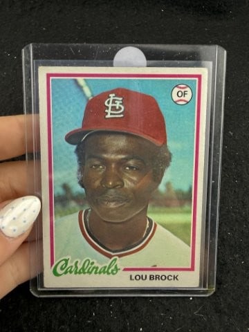 1978 Topps Lou Brock Baseball Card: KEY WORDS: INDIAN ARTIFACT ARTIFACTS ARROWHEAD ARROWHEADS NATIVE AMERICAN MISSISSIPPIAN QUAPAW CADDO POTTERY COINS MORGAN DOLLAR PEACE DOLLAR SILVER COINS. All coins have been Sigma tested for