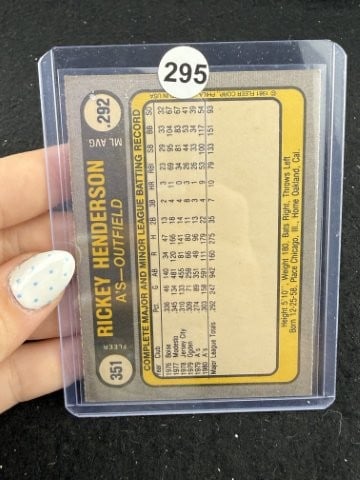 1981 Fleer Rickey Henderson Baseball Card - 2