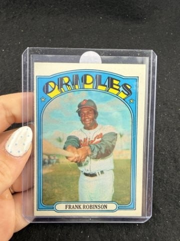 1972 Topps Frank Robinson Baseball Card: KEY WORDS: INDIAN ARTIFACT ARTIFACTS ARROWHEAD ARROWHEADS NATIVE AMERICAN MISSISSIPPIAN QUAPAW CADDO POTTERY COINS MORGAN DOLLAR PEACE DOLLAR SILVER COINS. All coins have been Sigma tested for