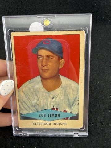1954 Red Heart Dog Food Bob Lemon Baseball Card: KEY WORDS: INDIAN ARTIFACT ARTIFACTS ARROWHEAD ARROWHEADS NATIVE AMERICAN MISSISSIPPIAN QUAPAW CADDO POTTERY COINS MORGAN DOLLAR PEACE DOLLAR SILVER COINS. All coins have been Sigma tested for authent