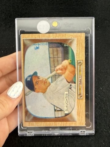 Bowman Enos Slaughter Baseball Card: KEY WORDS: INDIAN ARTIFACT ARTIFACTS ARROWHEAD ARROWHEADS NATIVE AMERICAN MISSISSIPPIAN QUAPAW CADDO POTTERY COINS MORGAN DOLLAR PEACE DOLLAR SILVER COINS. All coins have been Sigma tested for