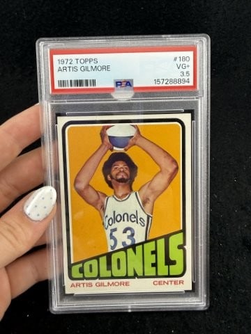 1972 Topps Artis Gilmore Baseball Card: KEY WORDS: INDIAN ARTIFACT ARTIFACTS ARROWHEAD ARROWHEADS NATIVE AMERICAN MISSISSIPPIAN QUAPAW CADDO POTTERY COINS MORGAN DOLLAR PEACE DOLLAR SILVER COINS. All coins have been Sigma tested for
