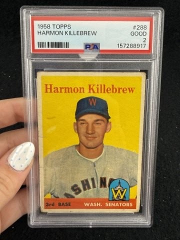 1958 Topps Harmon Killebrew Baseball Card: KEY WORDS: INDIAN ARTIFACT ARTIFACTS ARROWHEAD ARROWHEADS NATIVE AMERICAN MISSISSIPPIAN QUAPAW CADDO POTTERY COINS MORGAN DOLLAR PEACE DOLLAR SILVER COINS. All coins have been Sigma tested for authent