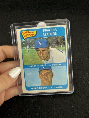 Sandy Koufax & Don Drysdale Baseball Card: KEY WORDS: INDIAN ARTIFACT ARTIFACTS ARROWHEAD ARROWHEADS NATIVE AMERICAN MISSISSIPPIAN QUAPAW CADDO POTTERY COINS MORGAN DOLLAR PEACE DOLLAR SILVER COINS. All coins have been Sigma tested for authent